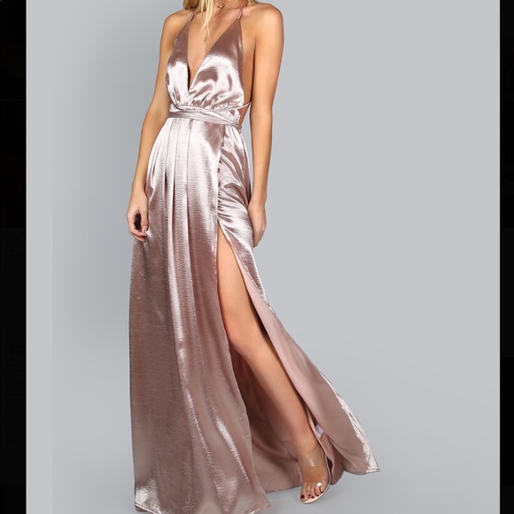 high slit wrap dress